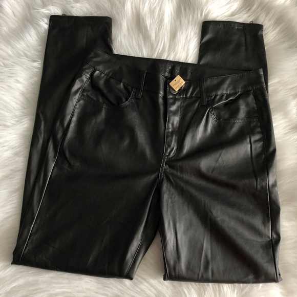 American Eagle Outfitters Pants - NWT AE Faux Leather Pants with Ankle Zip Size 12L